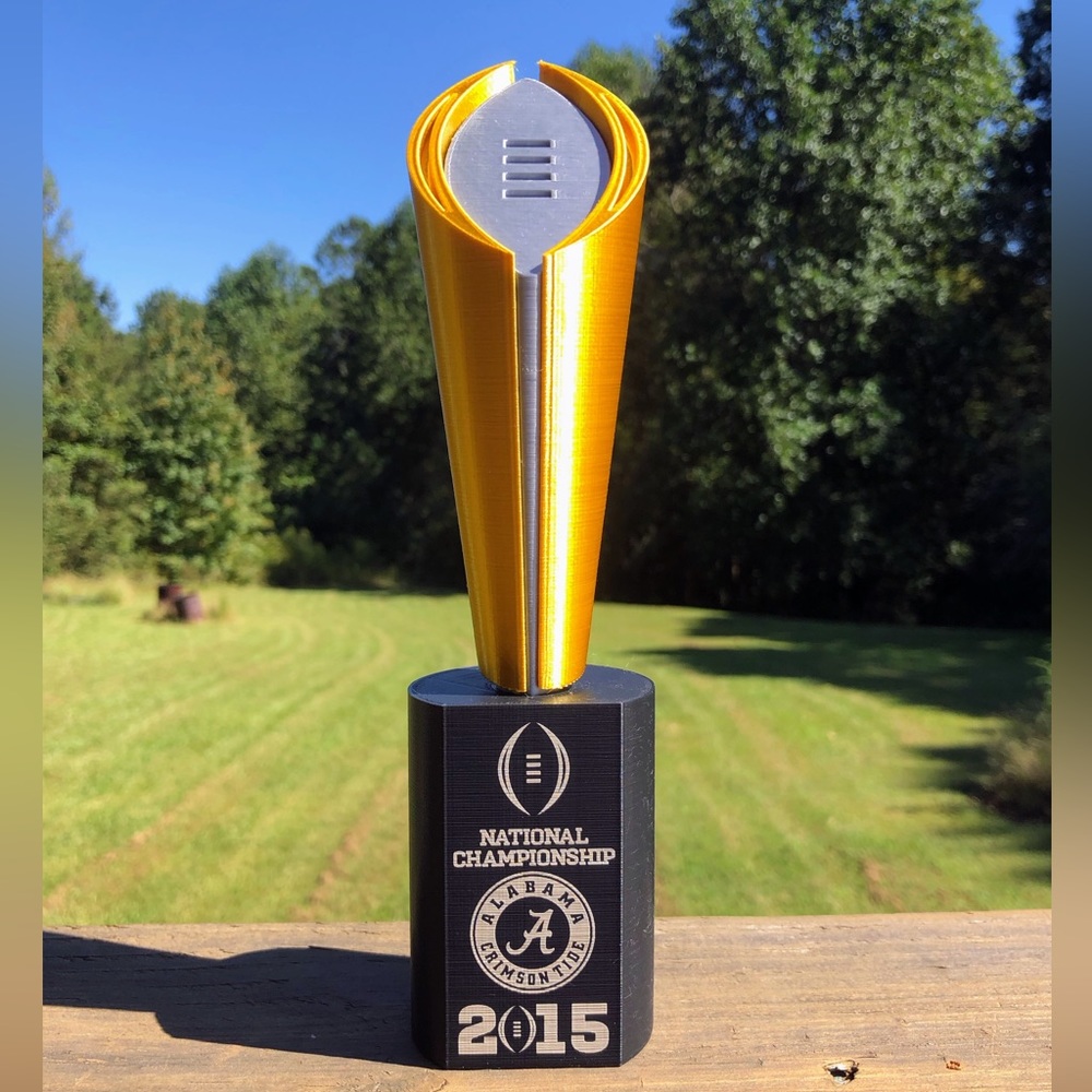 10 inch Alabama Crimson Tide 2015 National Championship collectors trophy